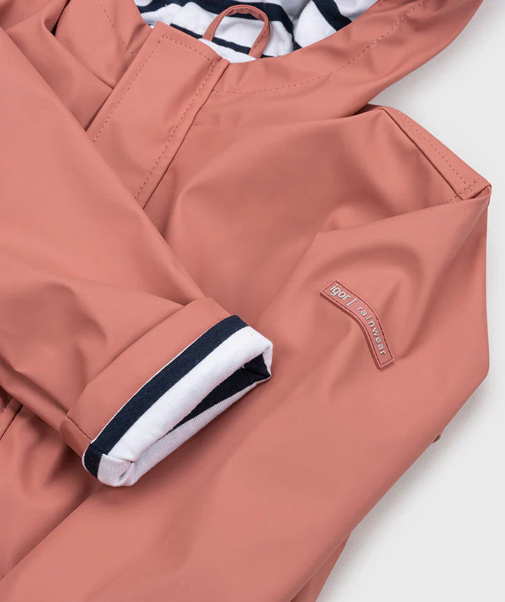 Giacca impermeabile rosa