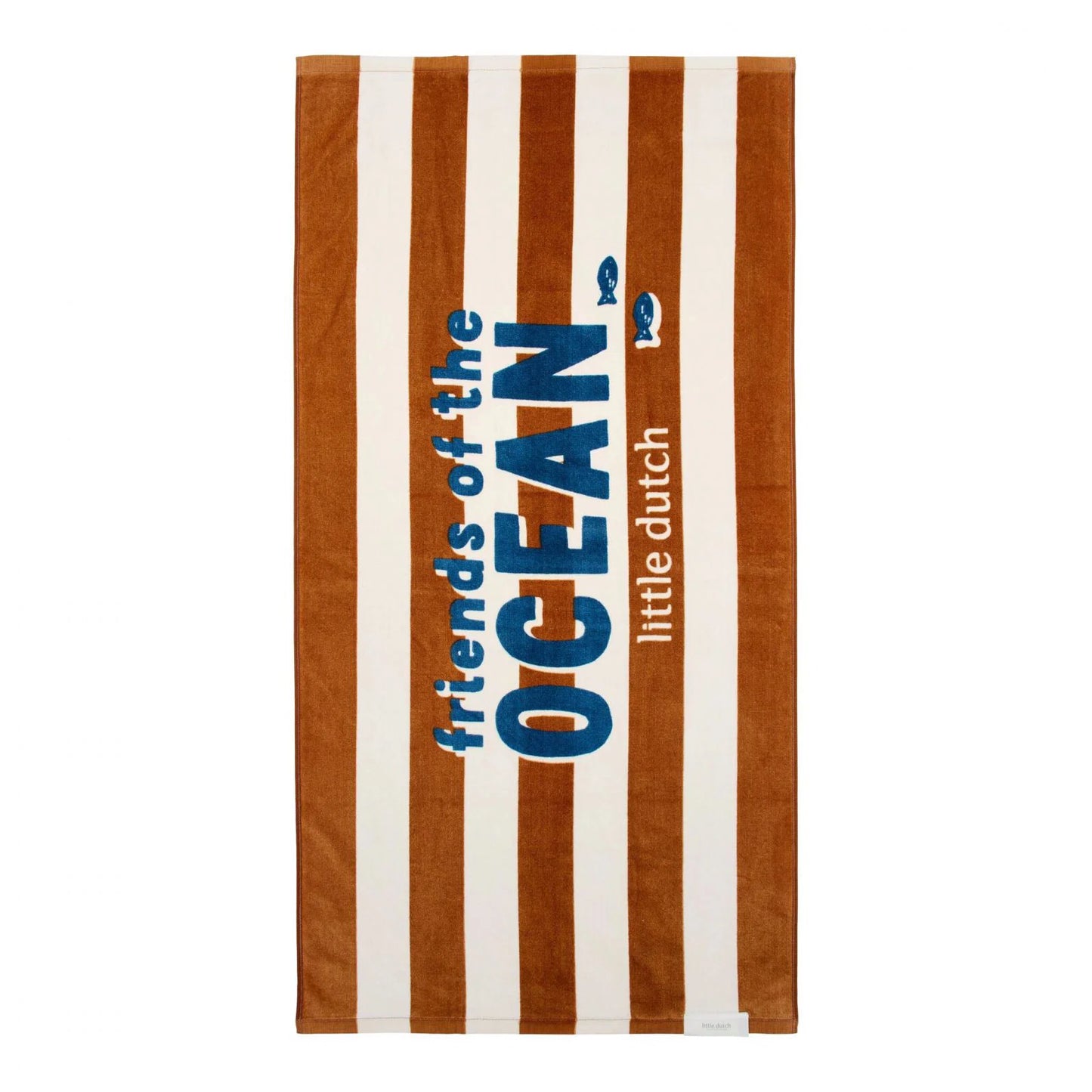 Telo mare Little Dutch Brown Stripes