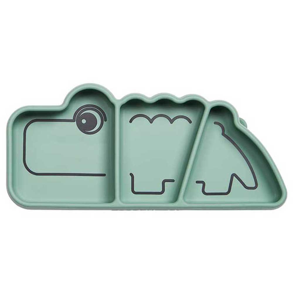 Piatto in silicone alimentare Coccodrillo Done by Deer
