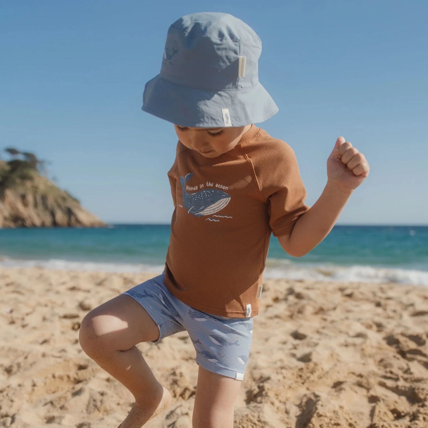 Maglia protezione UV manica corta Little Dutch - Whale