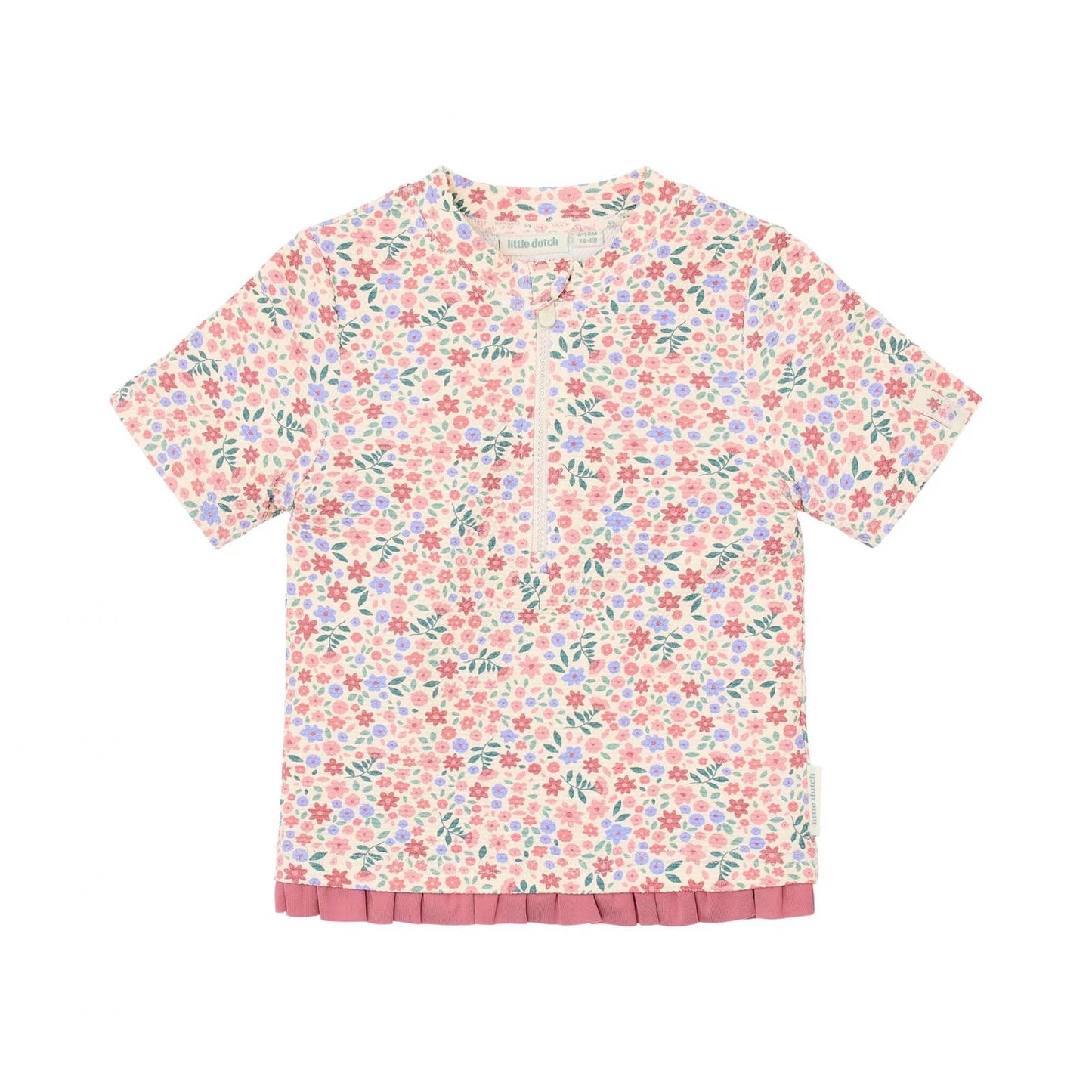 Maglia protezione UV manica corta Little Dutch - Fiorellini
