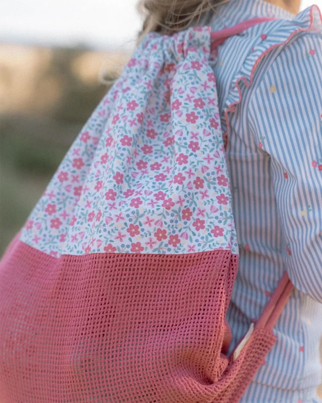 Zainetto mare con rete Little Dutch - Flowers