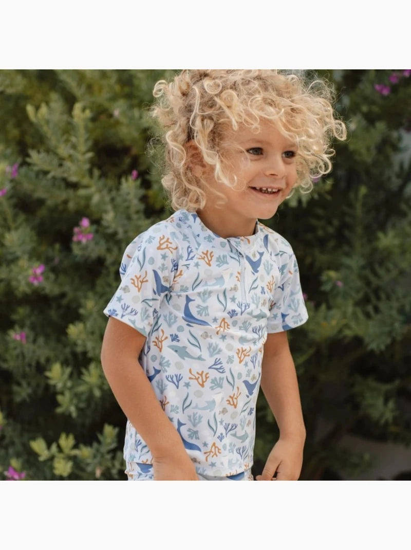 Maglia protezione UV manica corta Little Dutch - Ocean Friends