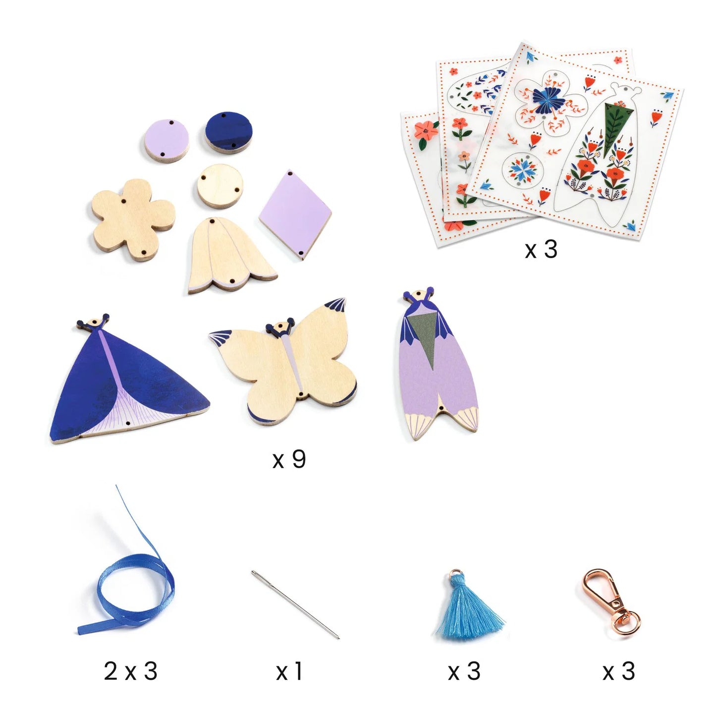 DO IT YOURSELF portachiavi butterflies