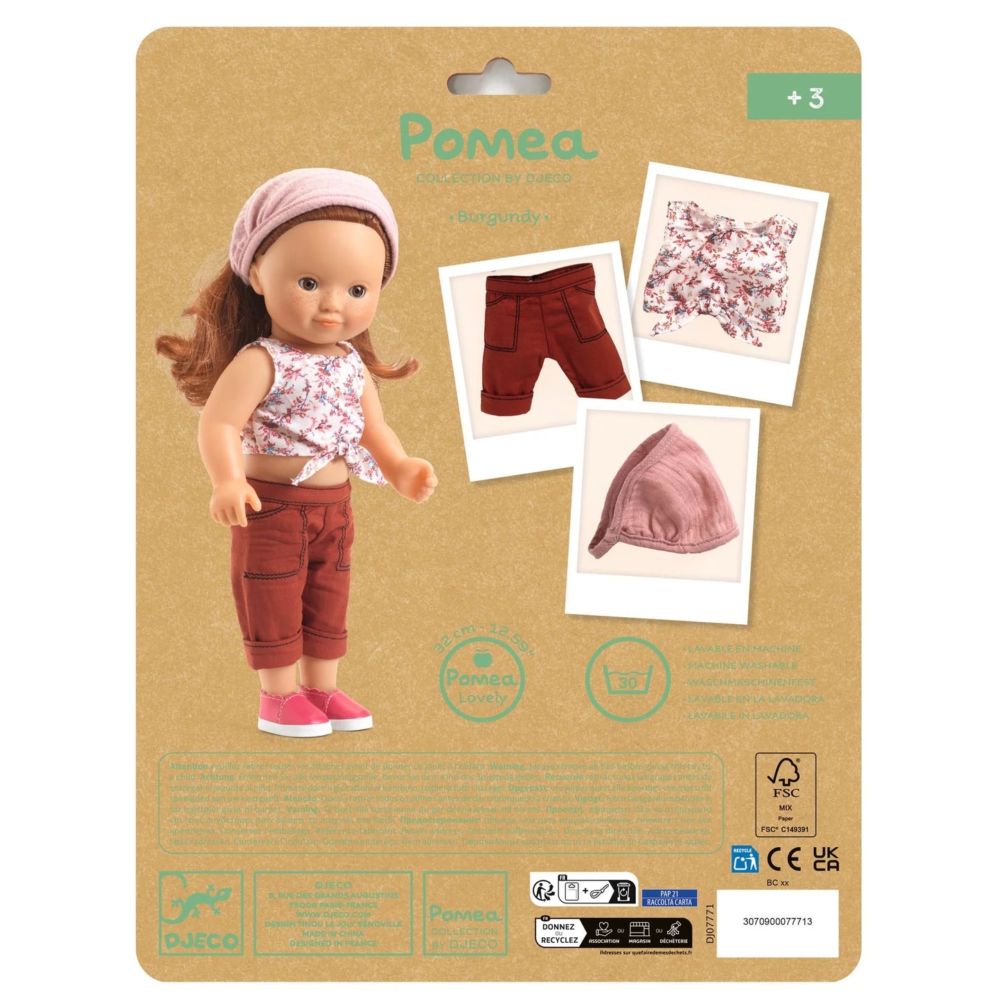Vestiti per bambole Lovely Pomea - Burgundy