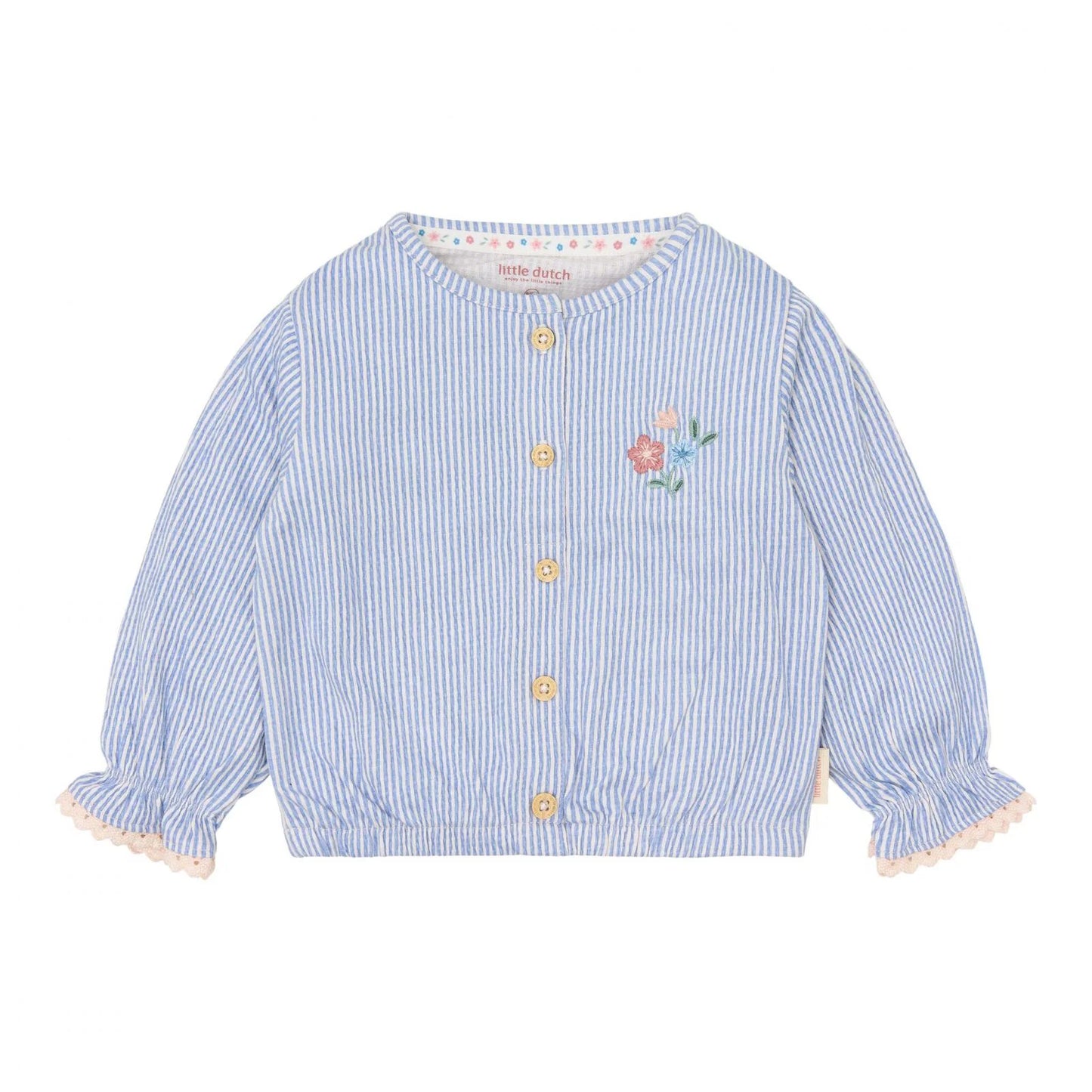 Camicetta a righe con ricamo Little Dutch