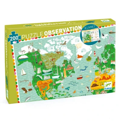 PUZZLE OBSERVATION Djeco -Tour del mondo- 6+
